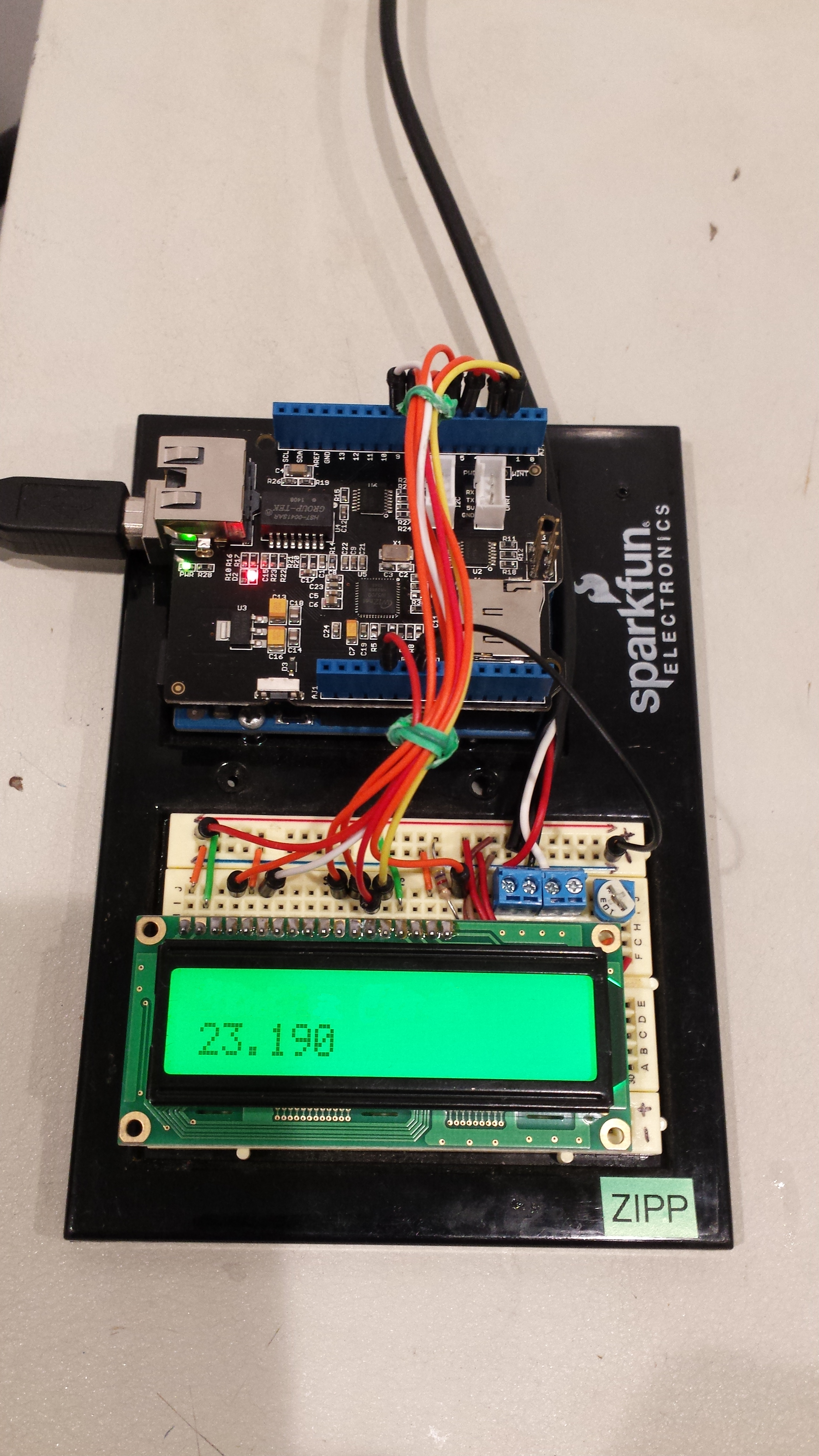 High temperature display and SD datalogger