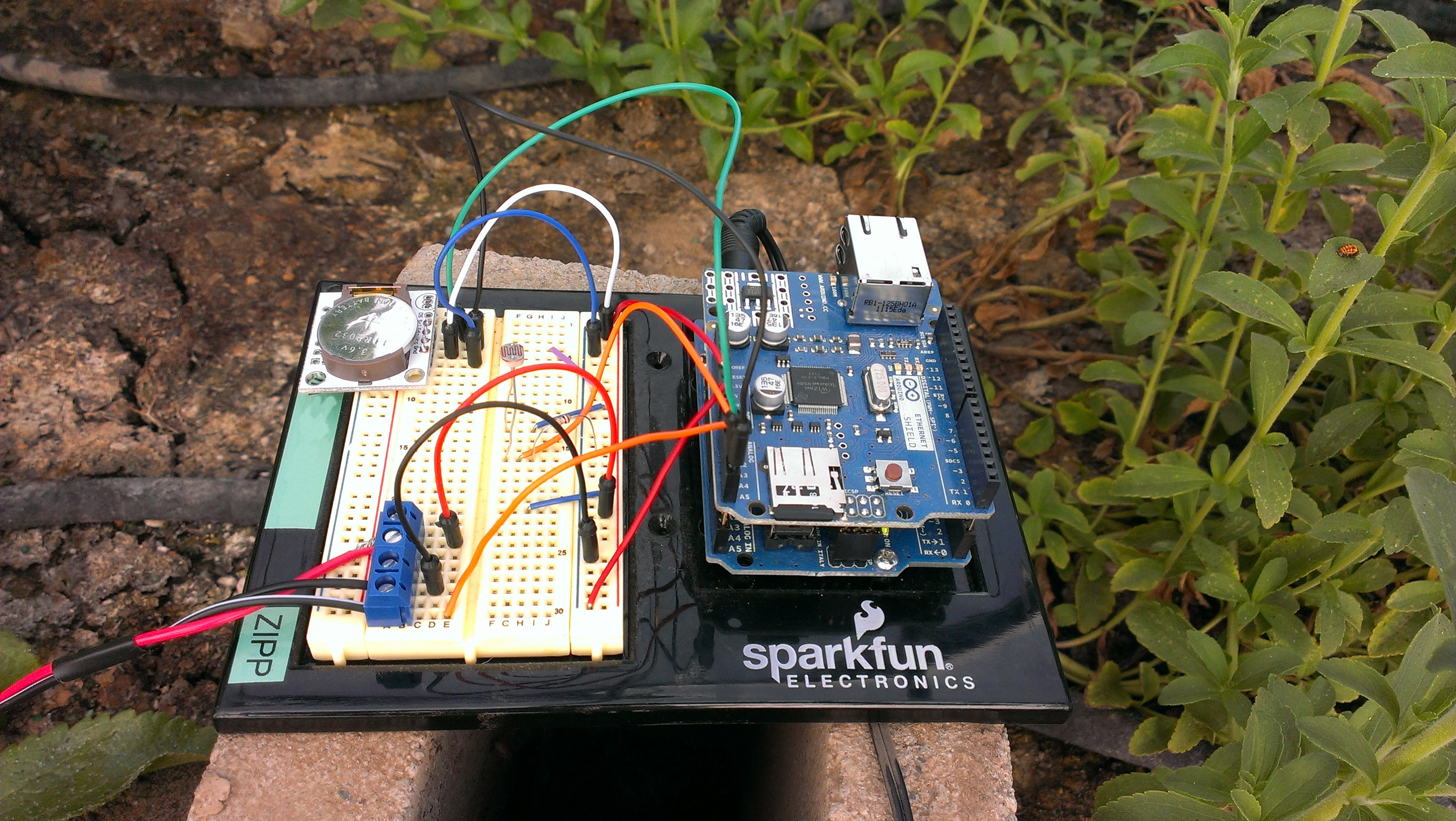 photoresistors via arduino to micro sd datalog